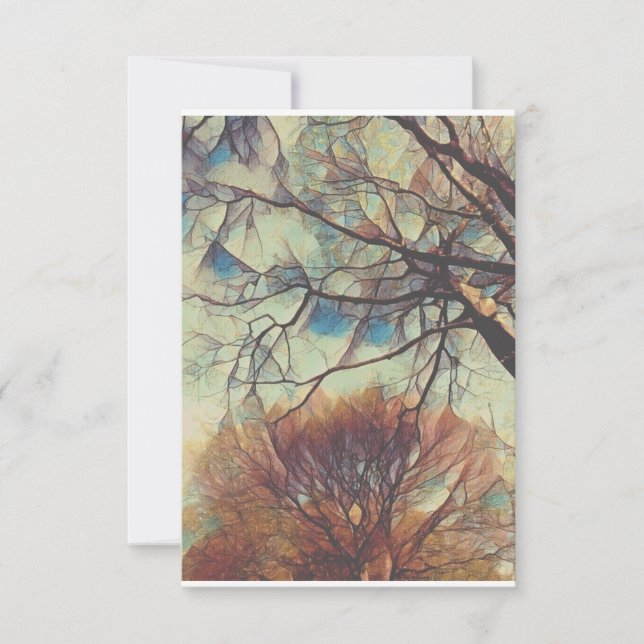 Verfestigte Glaszweige Einladung (Vorderseite)