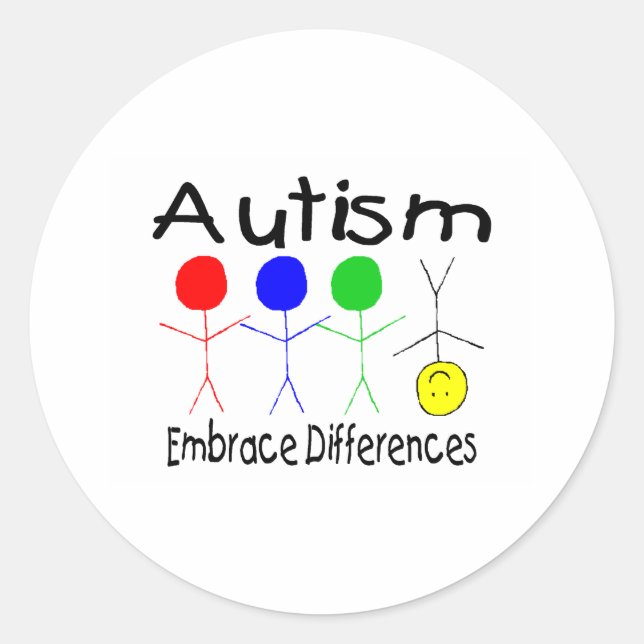 Verflechten von Unterschieden (Menschen) Runder Aufkleber (Vorderseite)