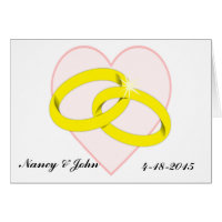 Verflochtene Hochzeitsrings & Herz
