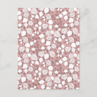 Verflochtene Laubkronen Botanicals Blush Pink Kuns Postkarte