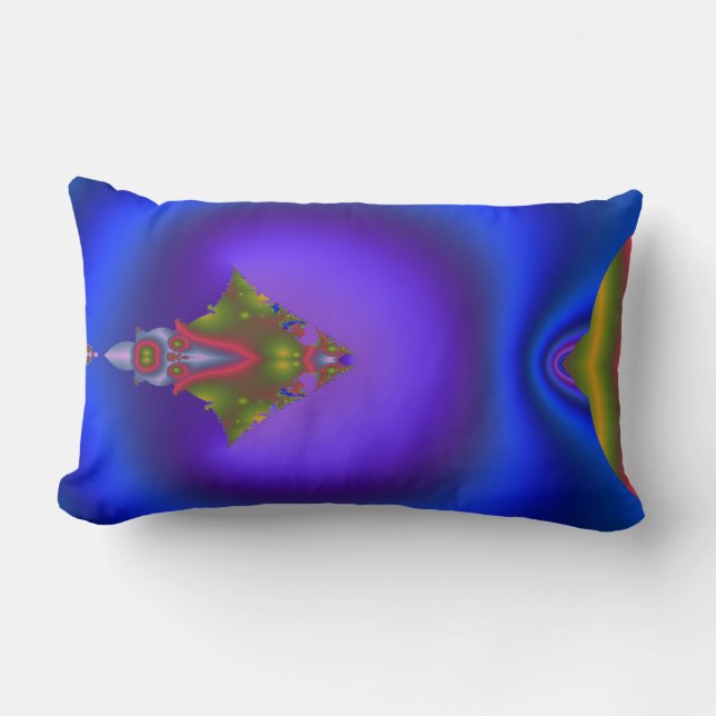 Verflochtenes Diamant-Fraktal Lendenkissen (Vorderseite)