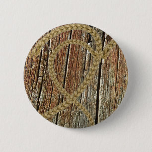 Verflochtenes Herzen verwirrtes romantisches Button