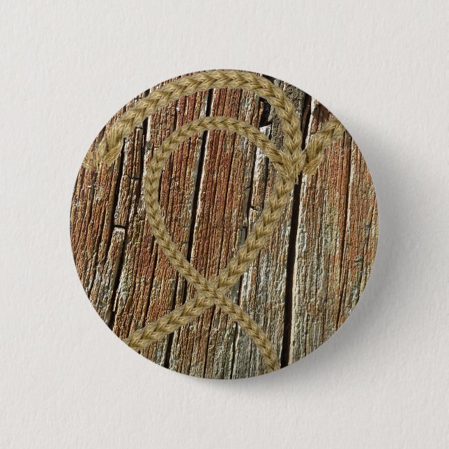 Verflochtenes Herzen verwirrtes romantisches Button (Vorderseite)