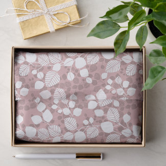 Verflochtenes Laubkannendach-Blush-Botanik-Silhoue Seidenpapier