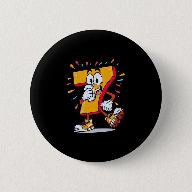 Verflucht 67 Lustiges Krankes Sieben Meme Hallowee Button (Vorderseite)