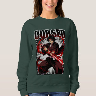 Verflucht – Dark Anime Style Katana Krieger Grafik Sweatshirt