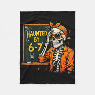 Verfluchte Sechs Sieben 6 7 Meme 67 Skeletthand Ha Fleecedecke