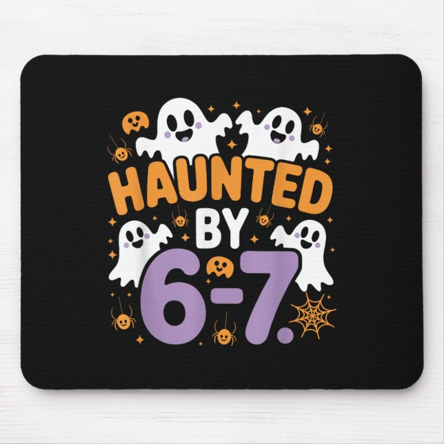 Verfluchte Sechs Sieben 6 7 Meme 67 Skeletthand Ha Mousepad (Vorne)