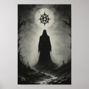 Verfluchter Dämonengeist vor seinem Königssymbol Poster