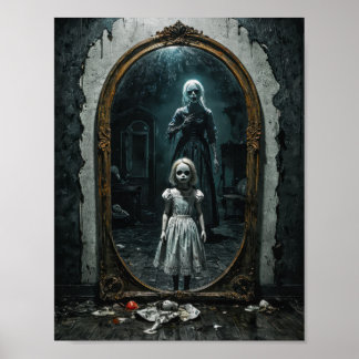 Verfluchtes Kind in einem Dämonenspiegel Poster