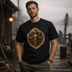 Verfluchtes Kompass-Siegel Pirat T-Shirt