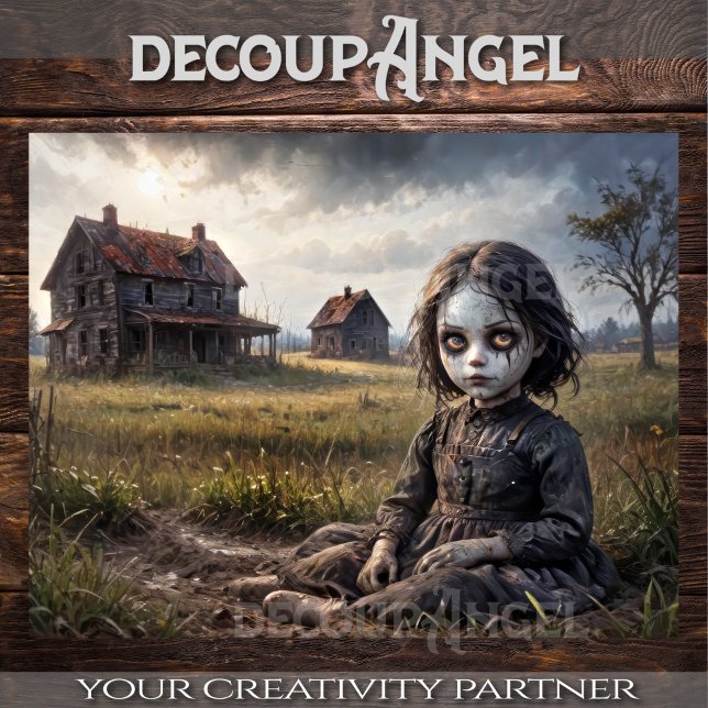 Verfluchtes Mädchen in einem verlassenen Garten Seidenpapier (Von Creator hochgeladen)