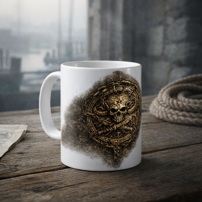 Verfluchtes Münzpiratensigil Kaffeetasse (Von Creator hochgeladen)