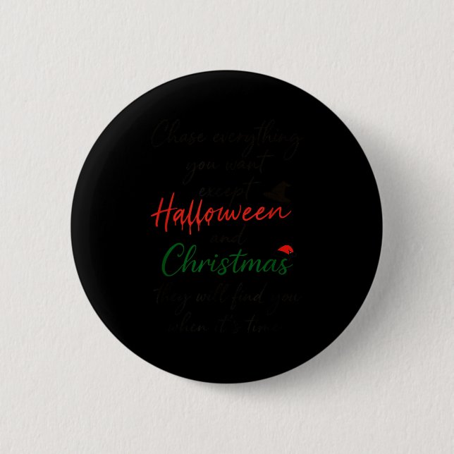 Verfolge alles, was du willst, außer Halloween und Button (Vorderseite)