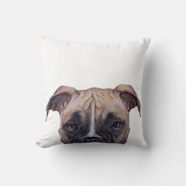 Verfolgen Sie Boxer, ursprünglichen Malereidruck Kissen (Vorderseite)