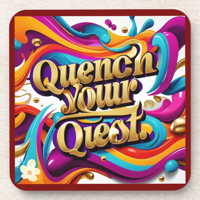 "Verfolgen Sie Exzellenz" Getränkeuntersetzer (Vorderseite)