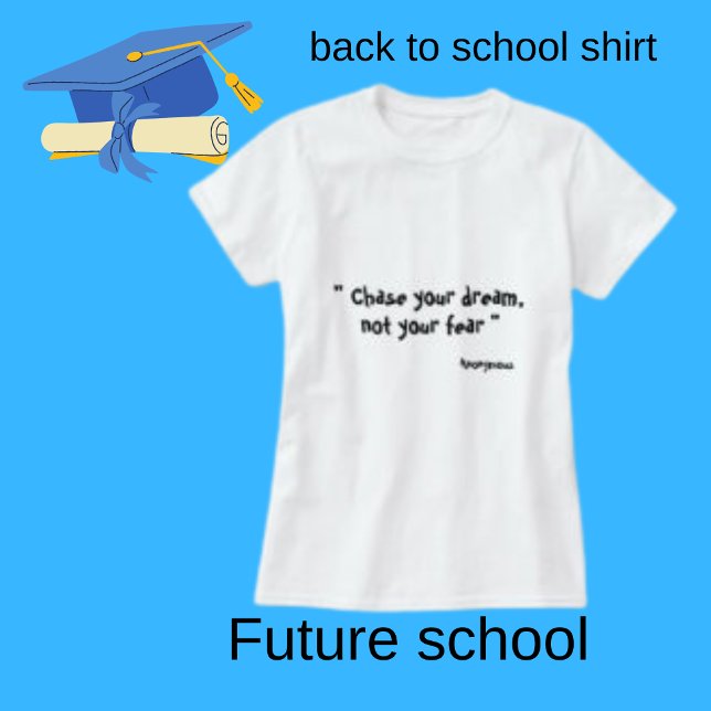 Verfolgen Sie Ihren Traum, lustige schwarze Farbno T-Shirt (Von Creator hochgeladen)