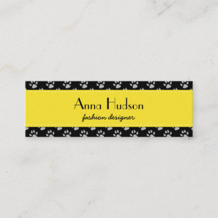 Verfolgen Sie Tatzen, verfolgt, Spuren, Mini Visitenkarte