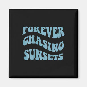 Verfolgen von Sonnenuntergängen auf der Rückseite  Magnet