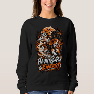 Verfolgender Welpe Energie Beagle Halloween Geist Sweatshirt