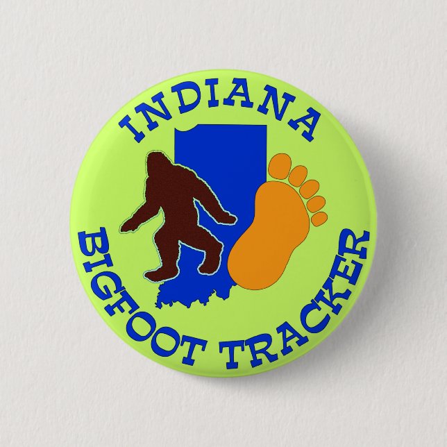 Verfolger Indianas Bigfoot Button (Vorderseite)