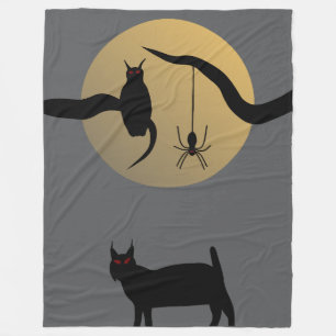 Verfolgter Vollmond-Fleece-Decke Fleecedecke