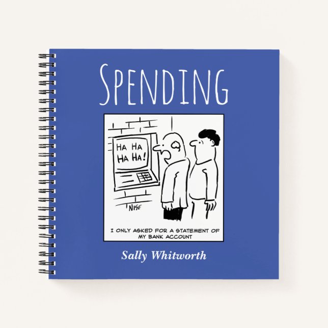 Verfolgung der Finanzausgaben mit dem Namen des Ei Notizbuch (Vorderseite)