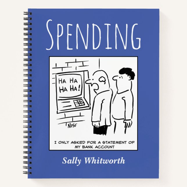 Verfolgung der Finanzausgaben mit dem Namen des Ei Notizbuch (Vorderseite)