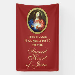 Verfolgung Heiliges Herz Jesu Religiös Banner