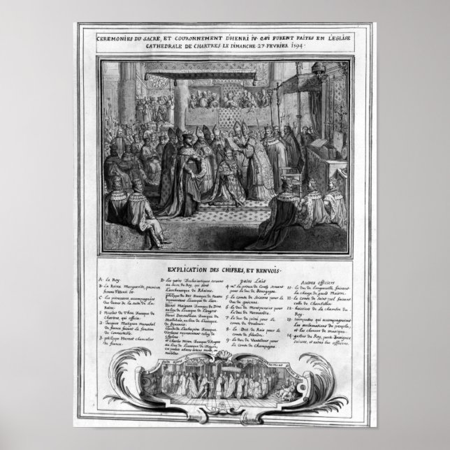 Verfolgung und Krönung von Henri IV Poster (Vorne)