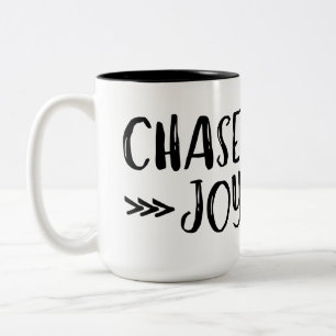 Verfolgungs-Freude-Tasse Zweifarbige Tasse