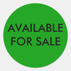 VERFÜGBAR FÜR VERKAUFS-AUFKLEBER RUNDER AUFKLEBER