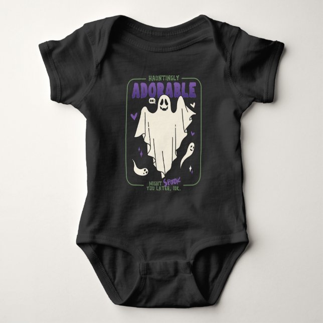 Verführerisch Adorable Funny Halloween Ghost-Redew Baby Strampler (Vorderseite)
