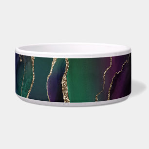Verführerisch Agate Dunkle Jewel Tone Stone Gold Napf