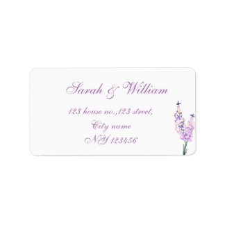 verführerische elegante Delphinium-Rücksendeadress Adressaufkleber