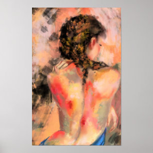 Verführerische Lady Frau Körper Poster Kunst - Mal