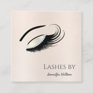 Verführerische, moderne Diamantlashes Quadratische Visitenkarte