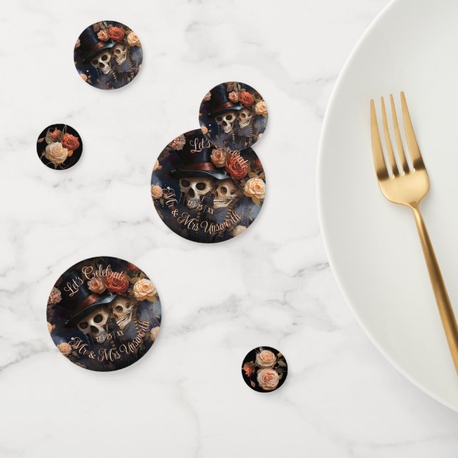 Verführerische Skelette Romantische Kiss Gotische  Konfetti (Gruppe)