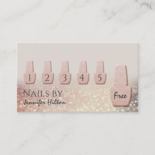 Verführerischer Rose Goldglittersalon Visitenkarte