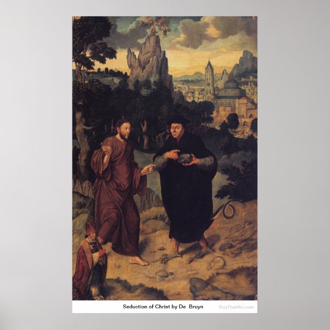 Verführung Christi durch De Bruyn Poster (Vorne)