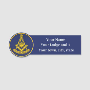 Vergangene Master Freemason Masonic Mauerwerk Namensschild