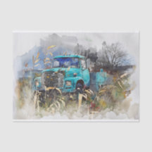 Vergangene Tage, Vintage Pickup Truck, Türkis