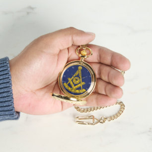 Vergangener Meister Freimaurer Quadrat und Kompass Armbanduhr