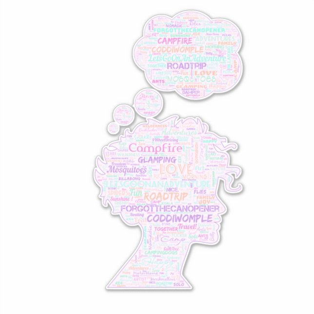Vergaß das Camping öffnen kann. Aufkleber (Vorderseite)