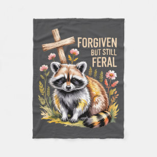 Vergeben, aber immer noch wildes Waschbär-Christen Fleecedecke