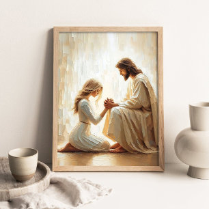 Vergeben werden, Christliche Malerei, Jesus und Fr Poster