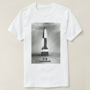 Vergeltungswaffe V2 Rakete B&W im Vintage-Stil. T-Shirt