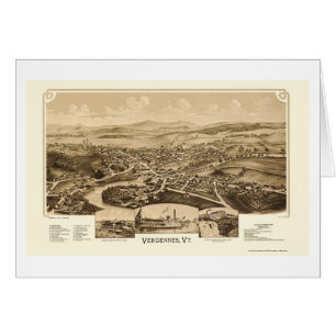 Vergennes, panoramische Karte VT - 1890