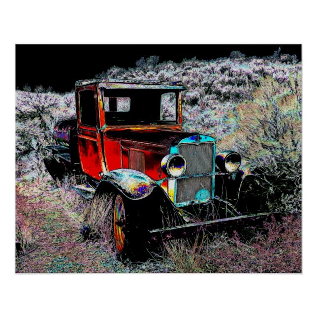 Vergessen - Alter Vintager LKW Poster (Vorderseite)