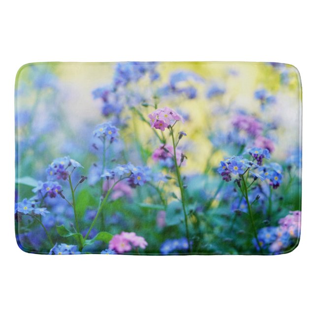 Vergessen-Ich-Nicht-Blume Badematte (Vorderseite)